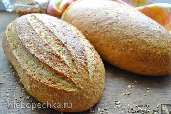 Хлеб пшеничный с гречневыми хлопьями