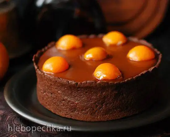 Шоколадный тарт с абрикосами и нежным муссом от Энди Шефа