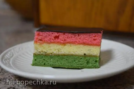 Радужное пирожное (Rainbow cookie)