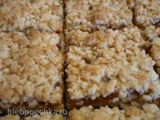 Тертый пирог с кокосовой стружкой (постный)