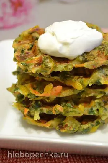 Вафли мягкие овощные с капустой кейл, зеленью, без глютена