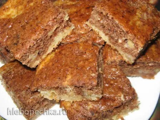 Манник с яблоком и какао
