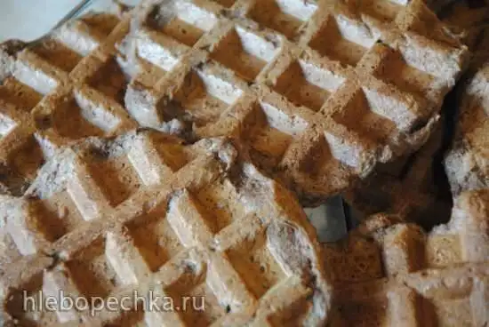 Несладкие вафли (вместо хлеба) из цельнозерновой и льняной муки