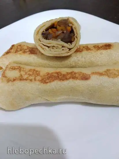 Фаршированные блины из нутовой муки