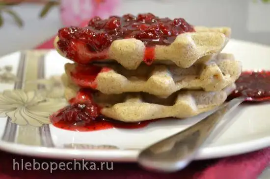 Мягкие хлебные вафли с мукой амаранта и семян кунжута