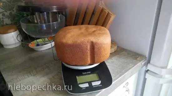 Ржано-пшеничный хлеб на пиве и сыворотке в хлебопечке Панасоник