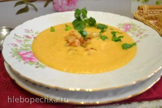 Крем-суп овощной с морскими гребешками в блендер-пароварке Beaba Babycook