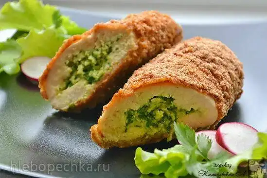 Куриные роллы со шпинатом