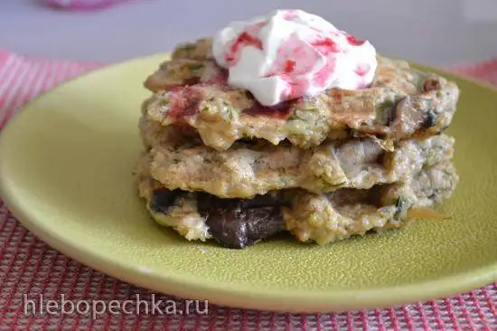 Мягкие вафли овсяно-картофельные с грибами