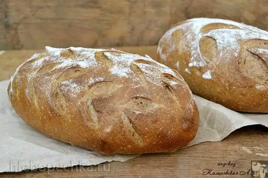 Хлеб на закваске с полисолом и ореховой мукой