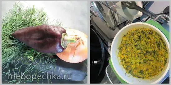 Рагу из кабачков/цукини с укропом (спиралайзер)