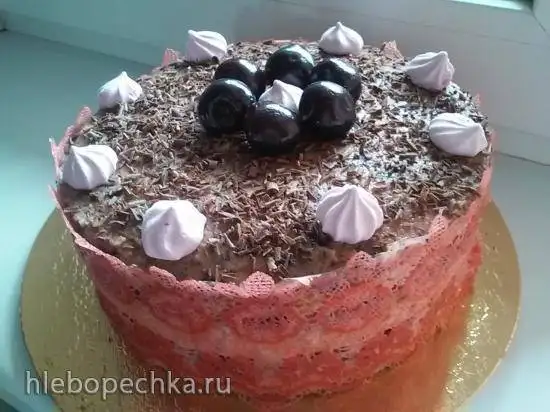 Бисквитный торт с черешней