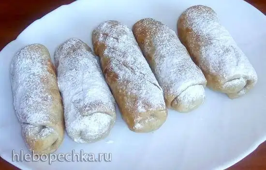 Постные слоёные рулетики с грушами /яблоками в вафельнице Galaxy и не только в ней