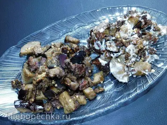 Салат из баклажанов с грибным порошком