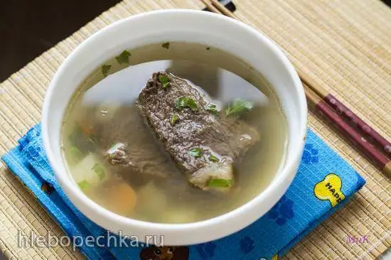 Суп с дайконом и говядиной