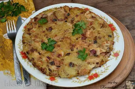Рёшти с курицей и грибами