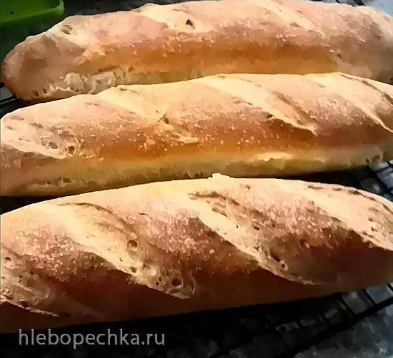Серые батоны на закваске (картофельно-хмелевой стартер)