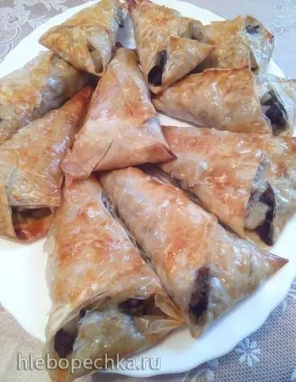 Закусочные кулёчки с грибами