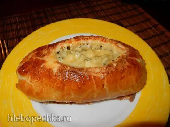 Лодочки с начинкой из слоеного теста