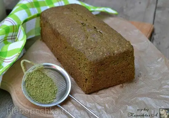 Фунтовый кекс с чаем матча