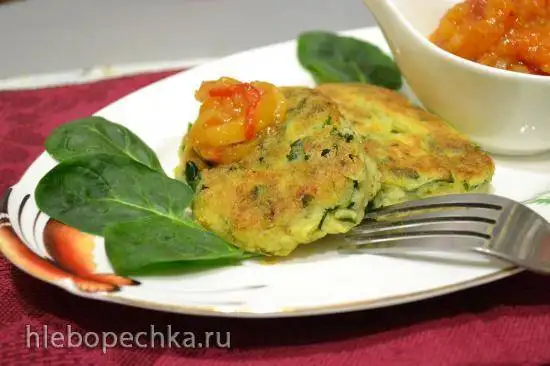 Котлеты картофельные со шпинатом