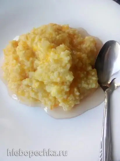 Каша пшенная с тыквой и яблоком (постная)