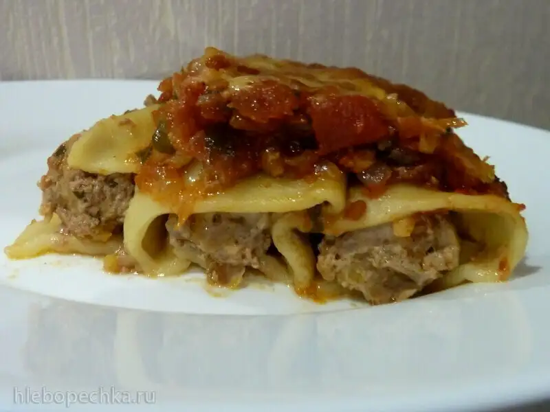 Каннеллони с тыквенно-мясным фаршем