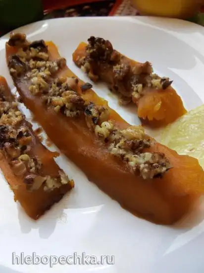 Тыква запеченная с грецкими орехами и медом