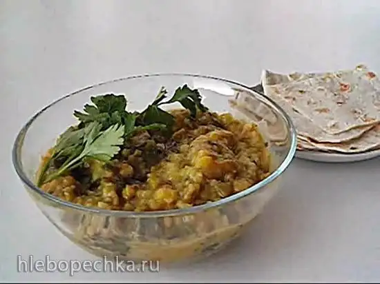 Кичри с сельдереем и шпинатом (+видео)