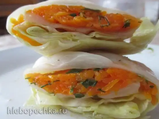 Голубцы маринованные постные с морковью