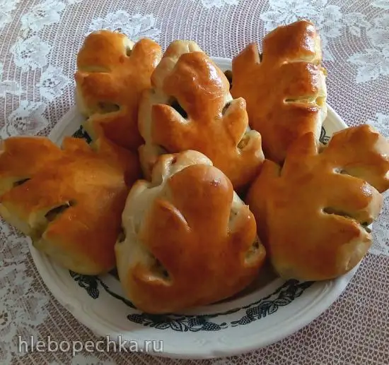 Пироги с картошкой и грибами «осенний листопад»