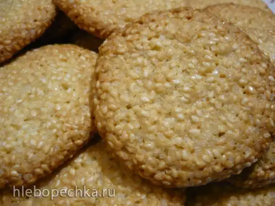 Кунжутное печенье на растительном масле