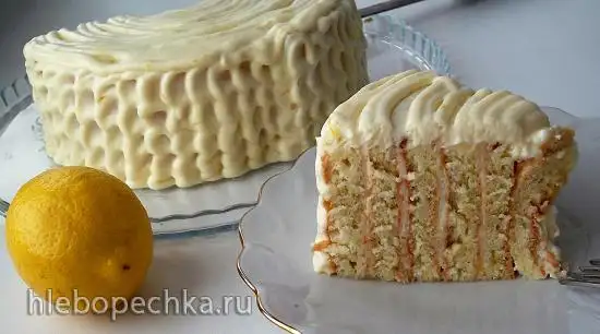 Итальянский лимонный торт с вертикальными коржами (+видео)