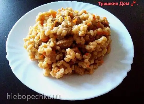 «Жемчужная» каша с мясом в мультиварке-скороварке Brand 6051