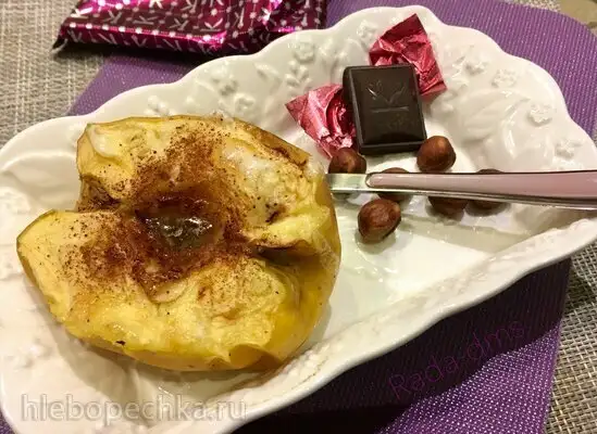 Яблоки десертные, запеченные половинками в Ninja Foodi (программа Bake)