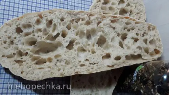 Чабатта на дрожжах с бигой