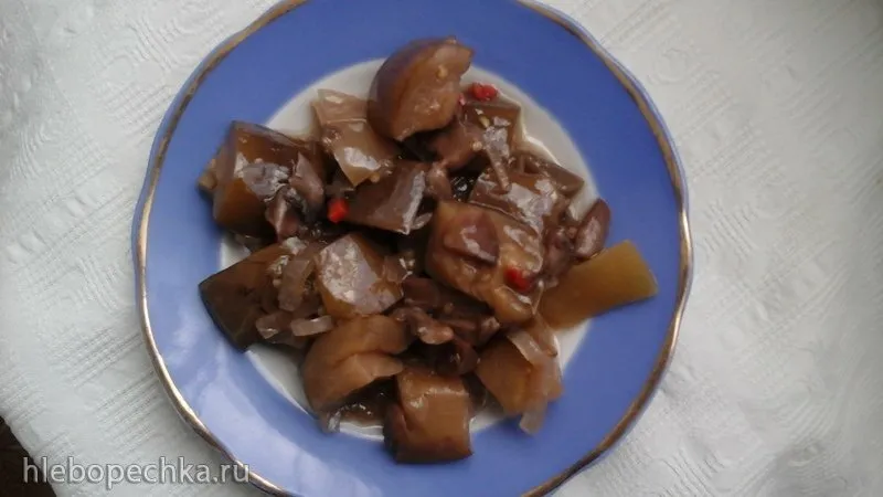 Баклажаны с шампиньонами на зиму