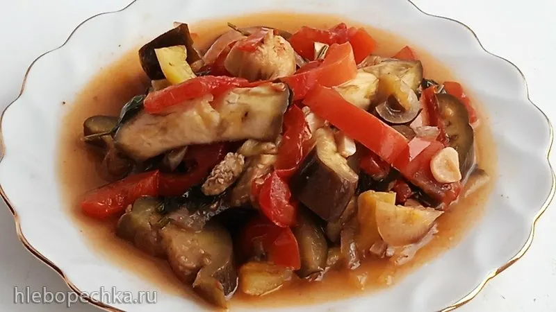 Баклажаны тушеные с медом и соевым соусом