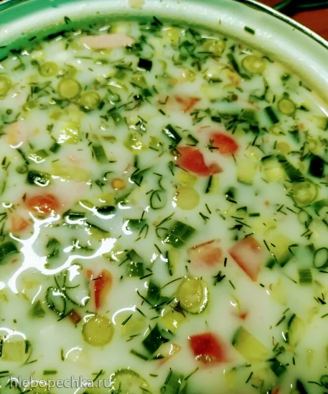 Окрошка с помидорами