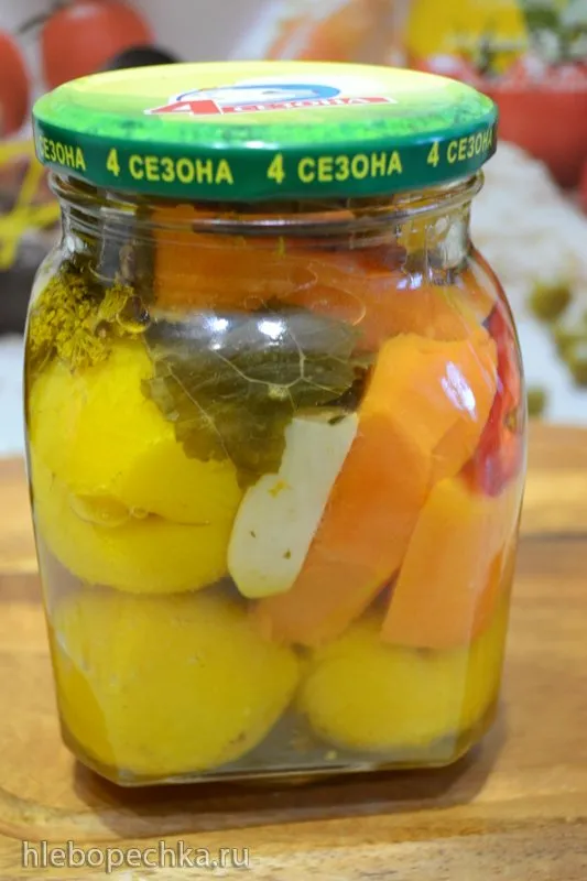 Консервированный микс с тыквой и желтой сливой