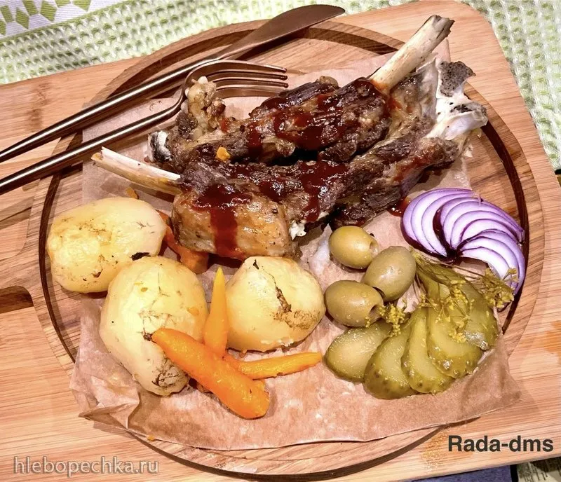 Ребра говяжьи гриллованные с картофельным рагу два в одном в Ninja® Foodi® 6.5-qt