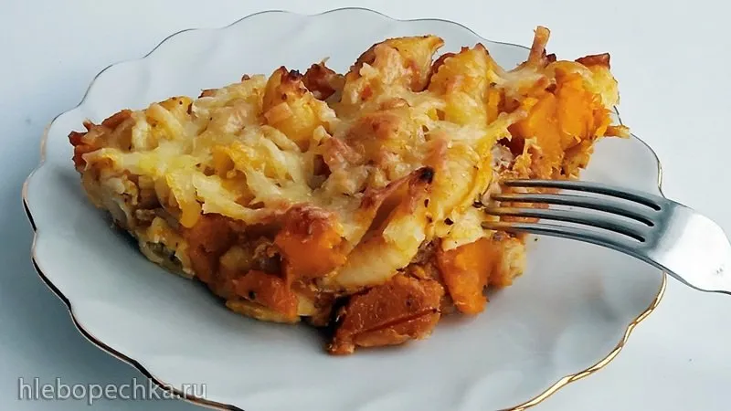 Тыква, запеченная с макаронами (+видео)