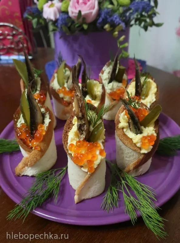 Закуска «Тосты-кулечки»