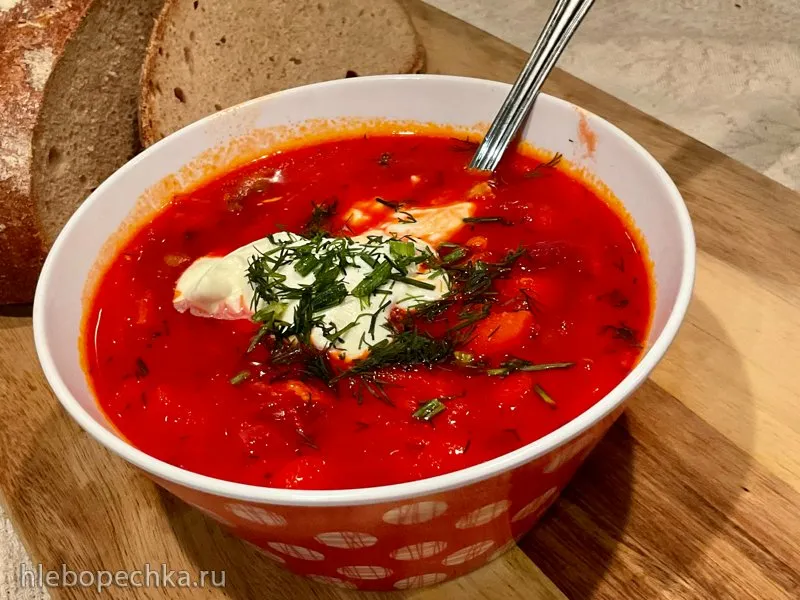 Мужской борщ «Жарёнка» в Ninja foodi