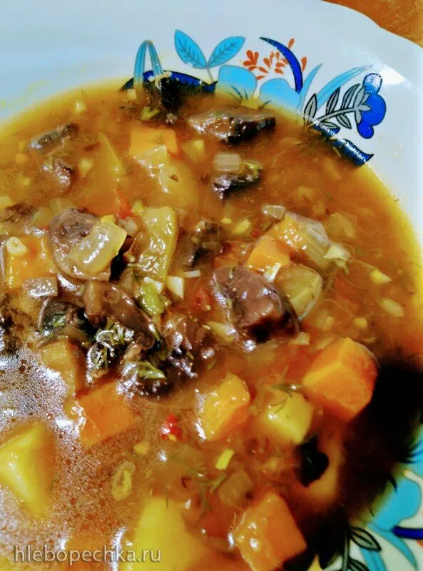 Грибной суп с кабачками