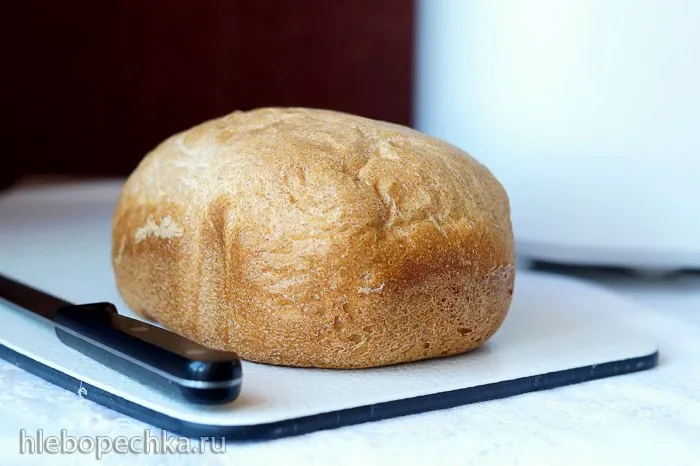 Быстрый пшеничный хлеб с цельнозерновой мукой (вес буханки 400 г)