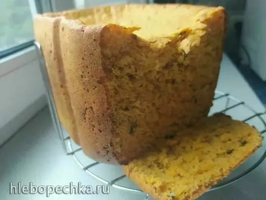Белый чесночный хлеб на томатном пюре с травами (Панасоник SD-ZB2512)