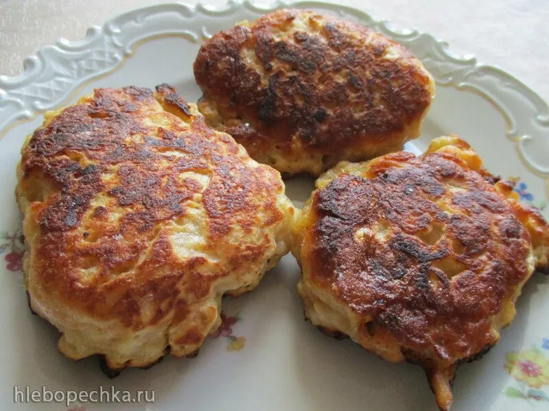 Оладьи с карамелизированными яблоками