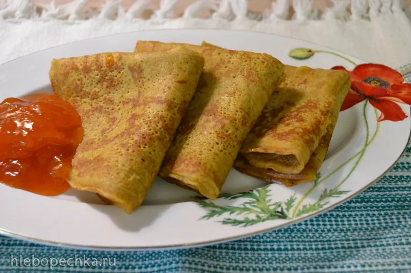 Блины морковные на кунжутном молоке безглютеновые