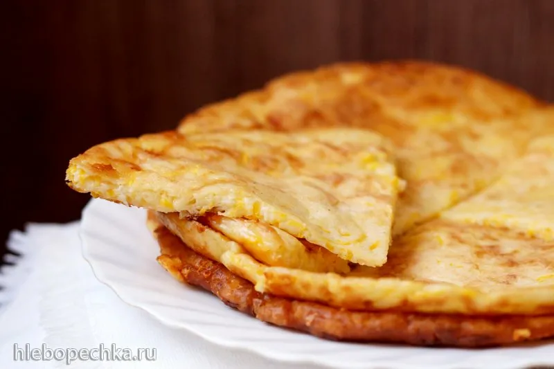 Лепёшки жареные с тыквой и сыром